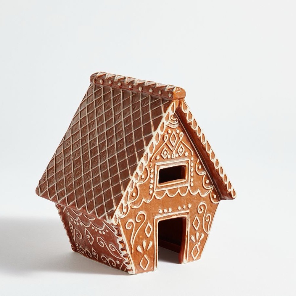 Handcrafted Gingerbread Village House, 1- Small, Brown